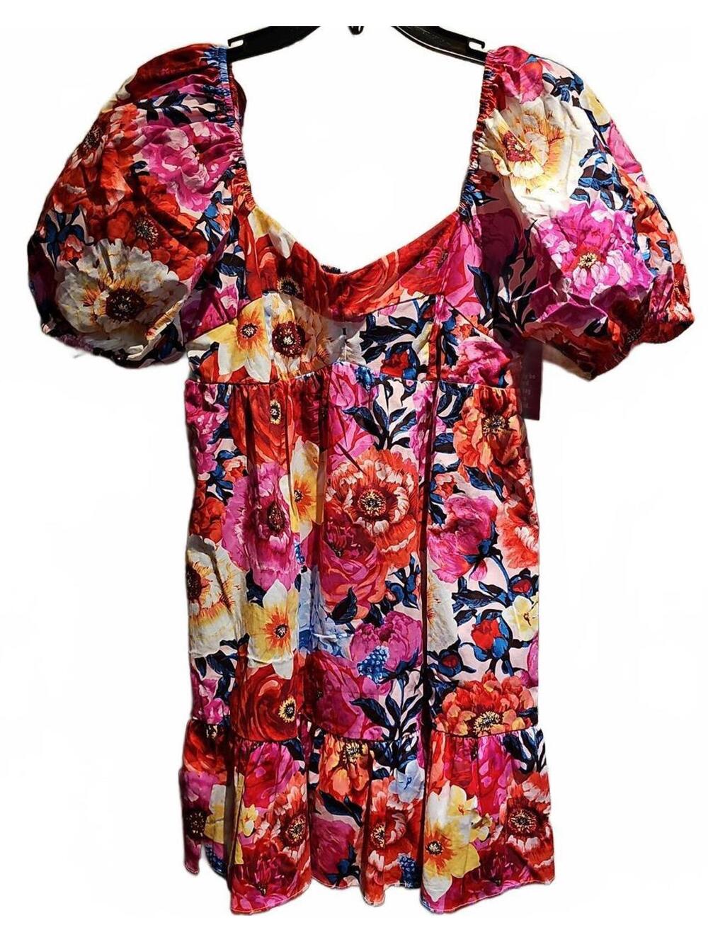 Buddy love Diego babydoll floral mini dress size small NWT